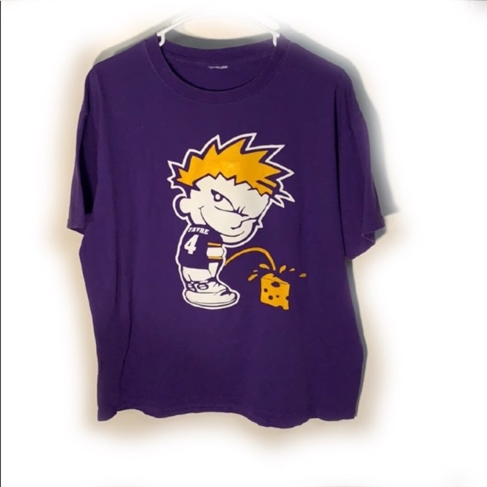 🏈 Rare Brett Favre Vikings Shirt Sz L